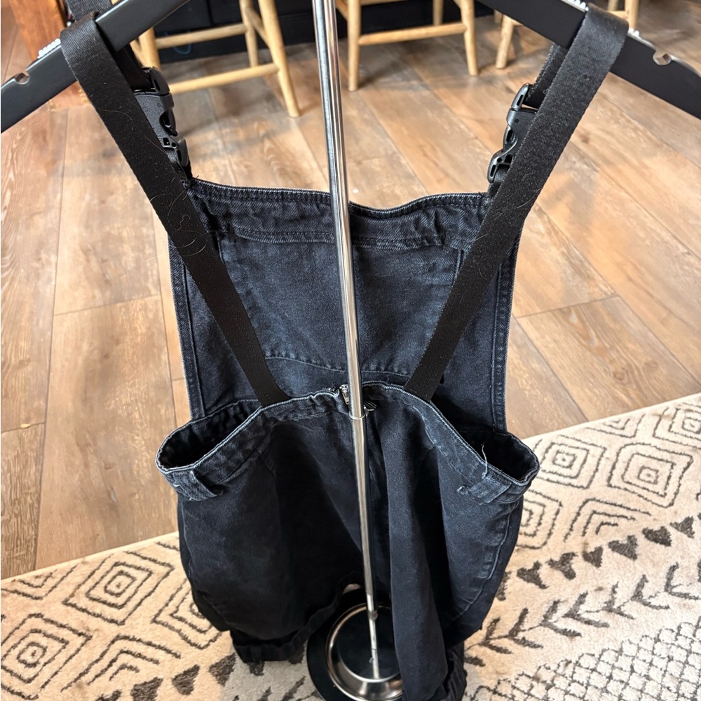 Topshop Black Mini Overall Dress - Picture 2 of 6